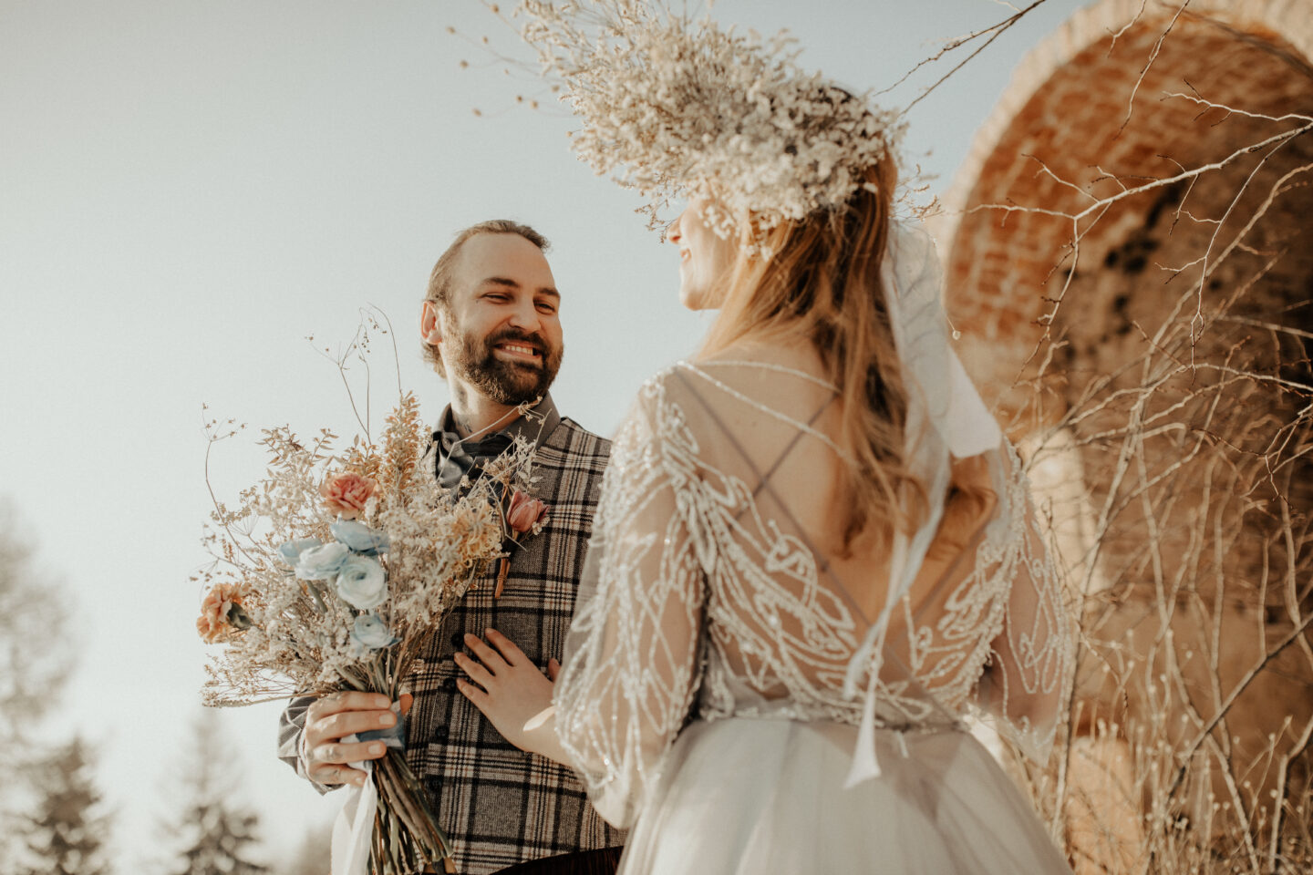 Romantic Winter Destination Wedding on the Italian Alps