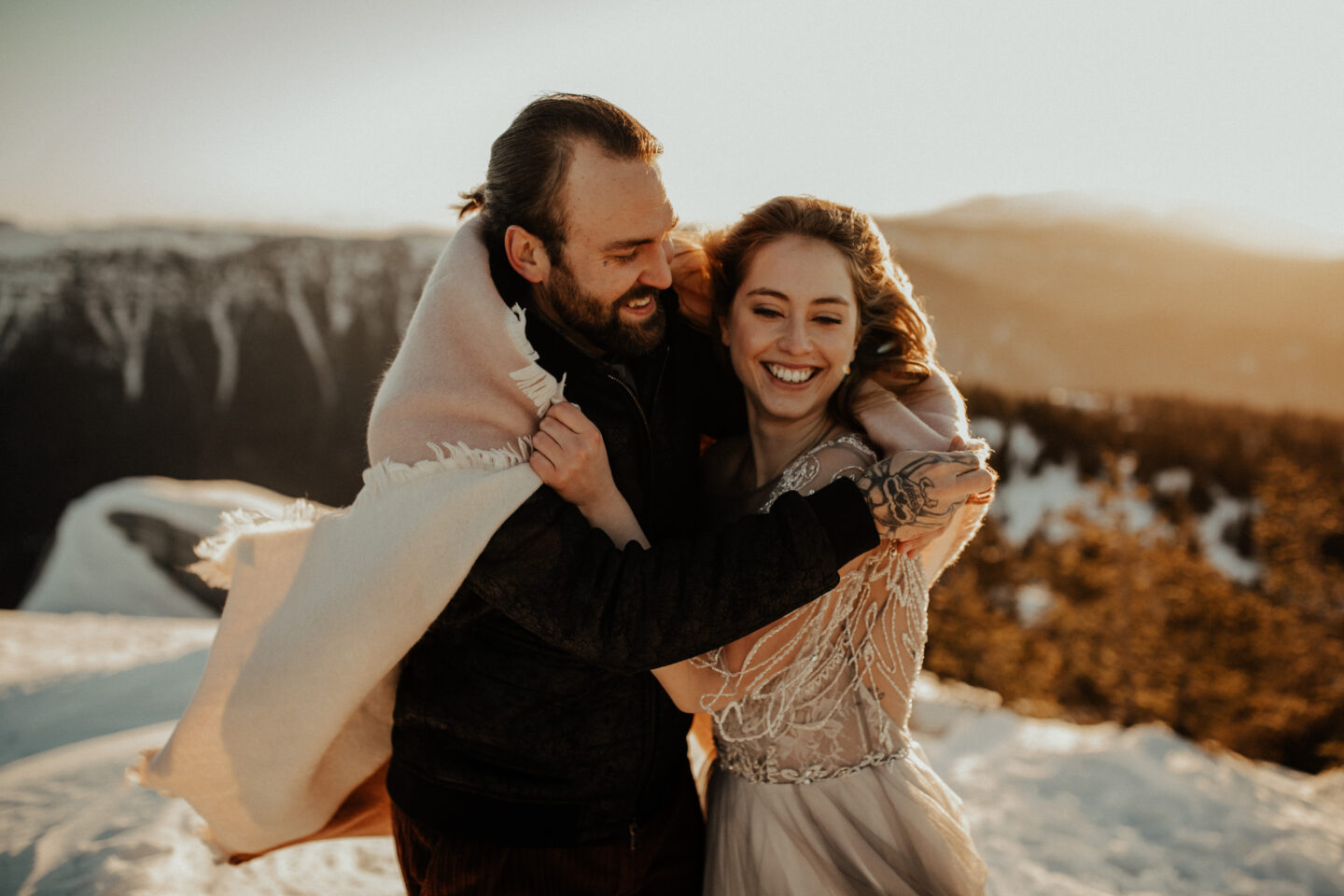 Romantic Winter Destination Wedding on the Italian Alps