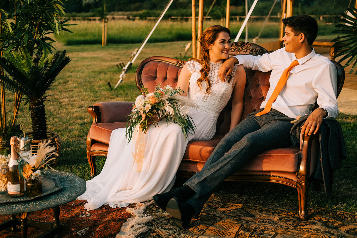 Eco-Friendly Wedding With Festival Vibes at Willow Grange Farm Cambridge