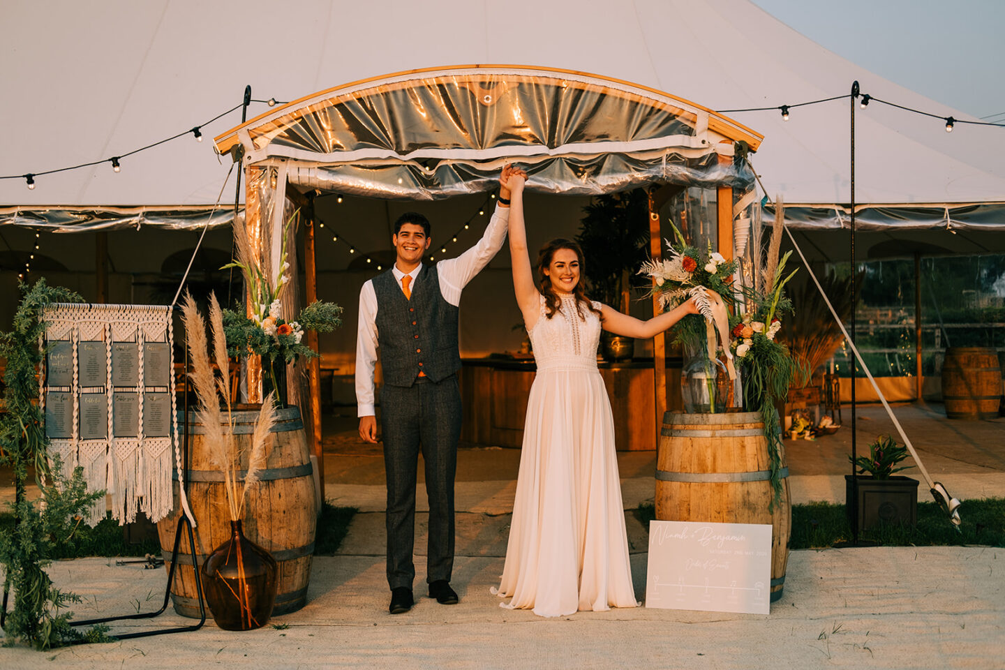 Eco-Friendly Wedding With Festival Vibes at Willow Grange Farm Cambridge