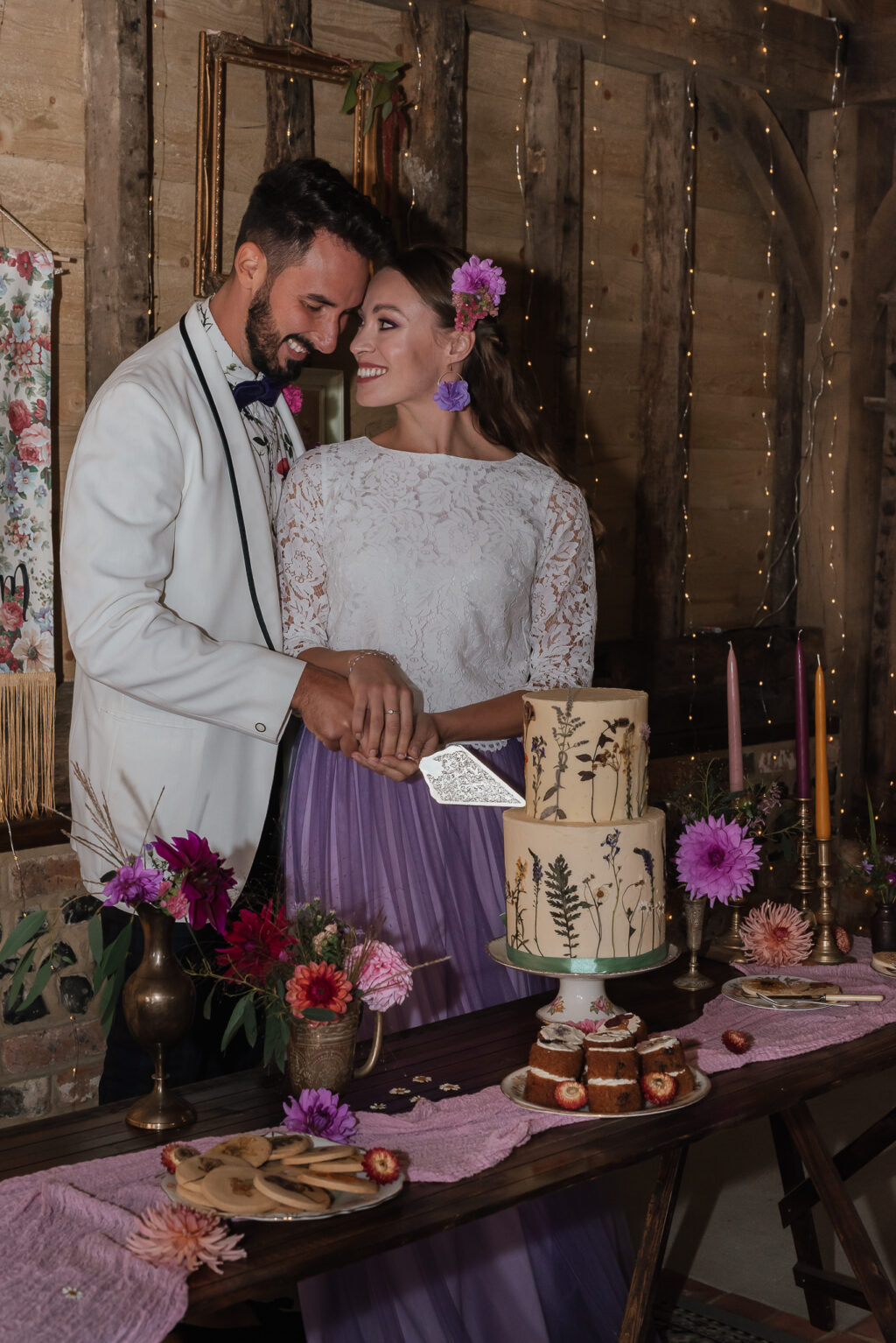 Floral Inspired Intimate Elopement At Crabapple Barn Sussex