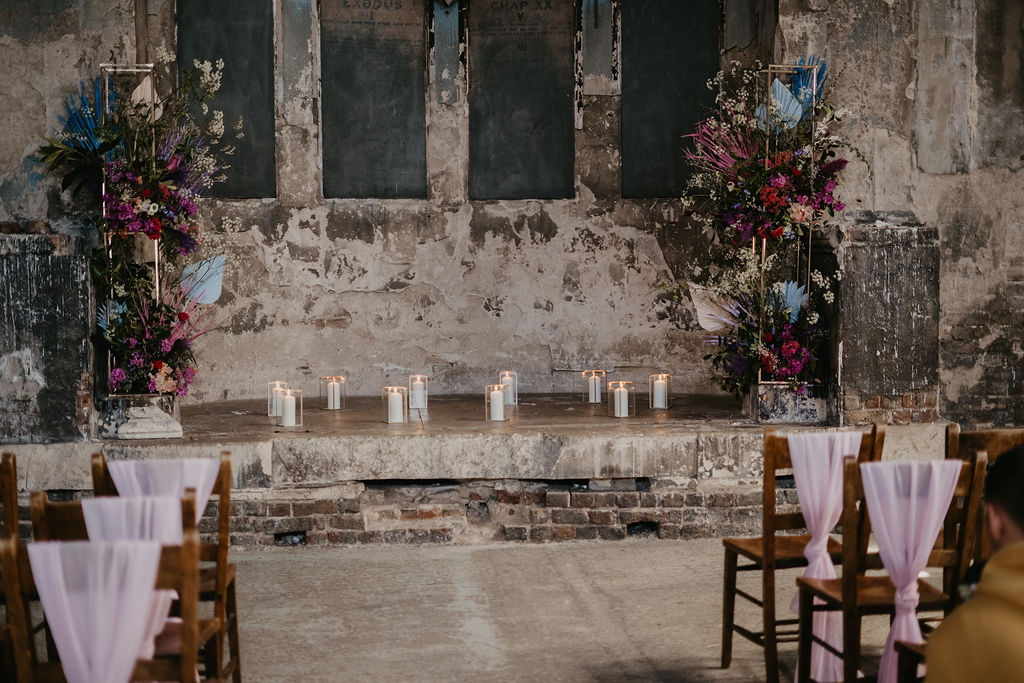 Pretty Meets Industrial Wedding At Asylum Chapel London