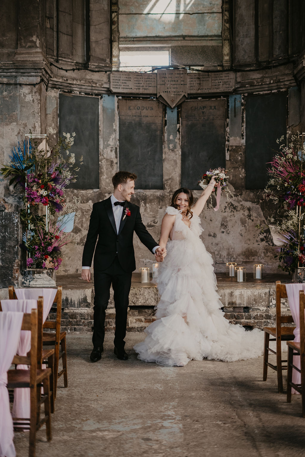 Pretty Meets Industrial Wedding At Asylum Chapel London