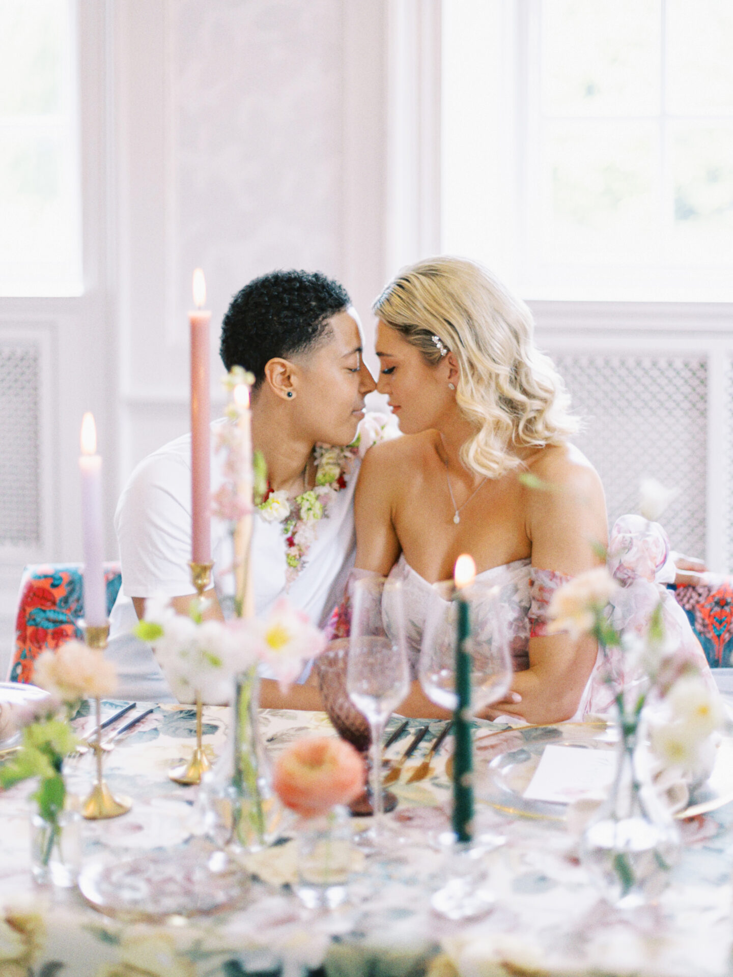 LGBTQ+ Eclectic Floral Wedding At Barnett Hill Hotel Surrey