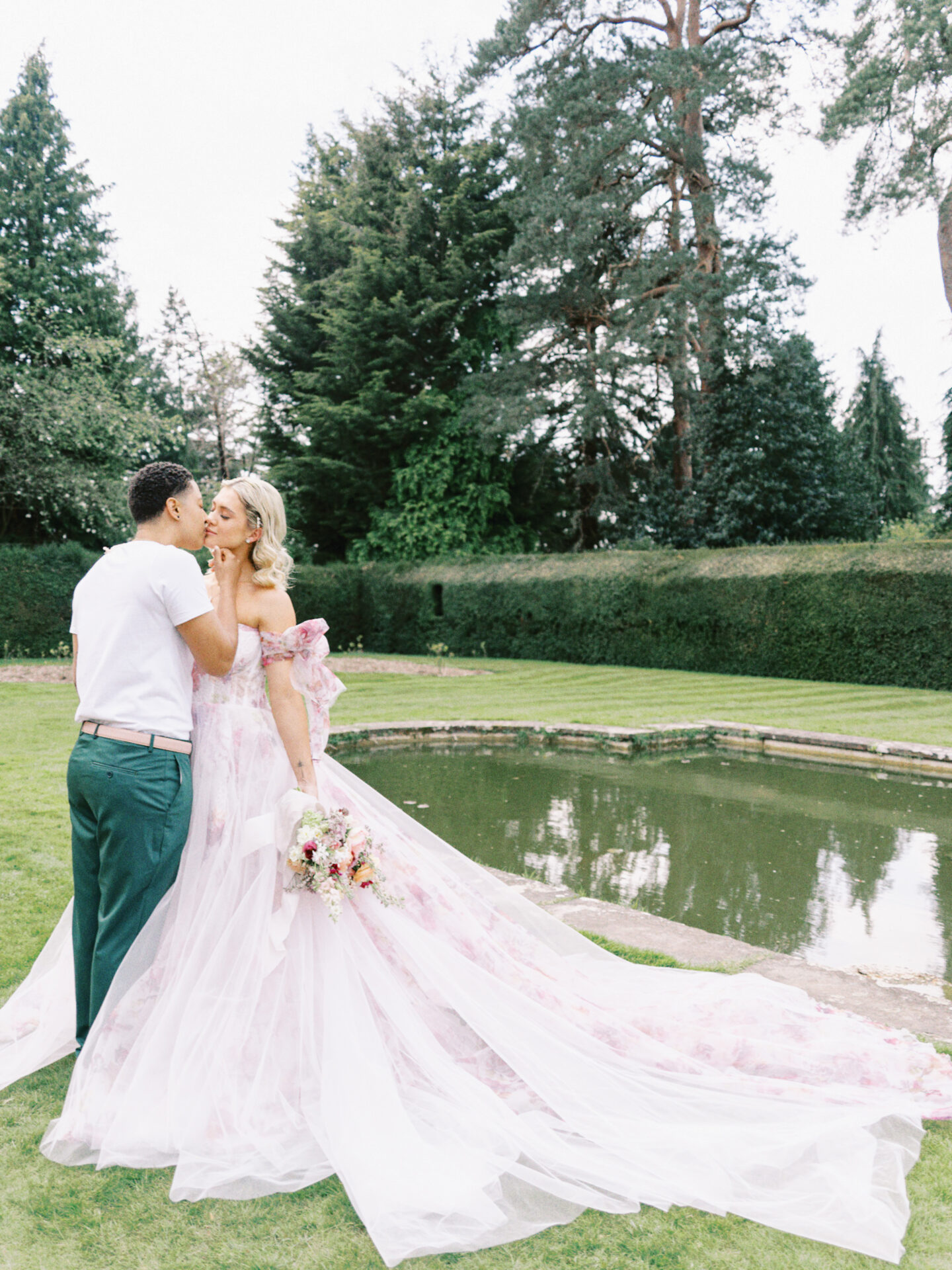 LGBTQ+ Eclectic Floral Wedding At Barnett Hill Hotel Surrey