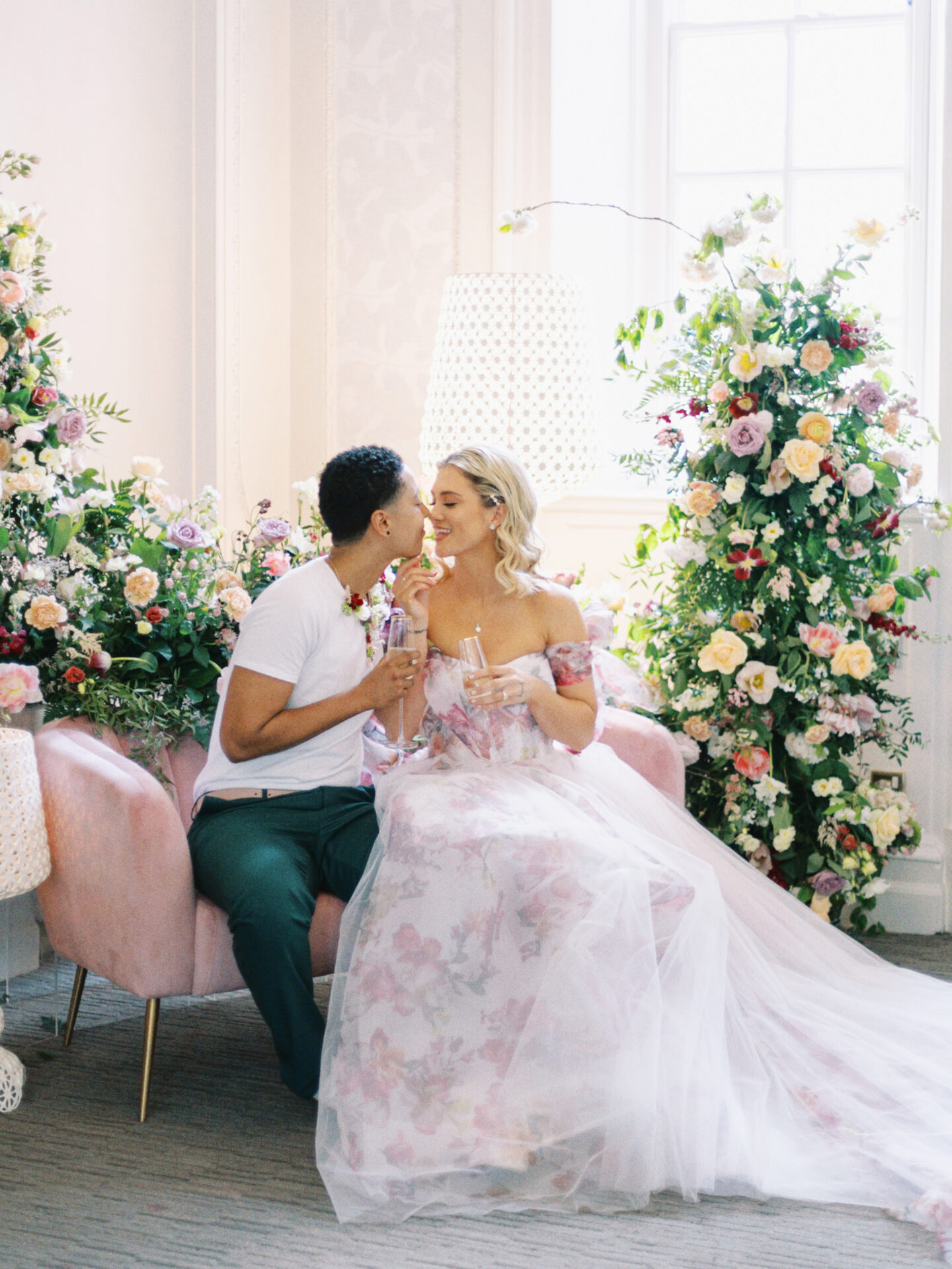 LGBTQ+ Eclectic Floral Wedding At Barnett Hill Hotel Surrey