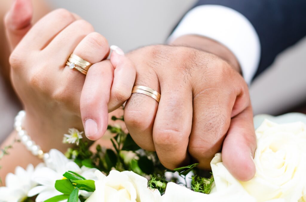 Engagement ring for bride and groom online