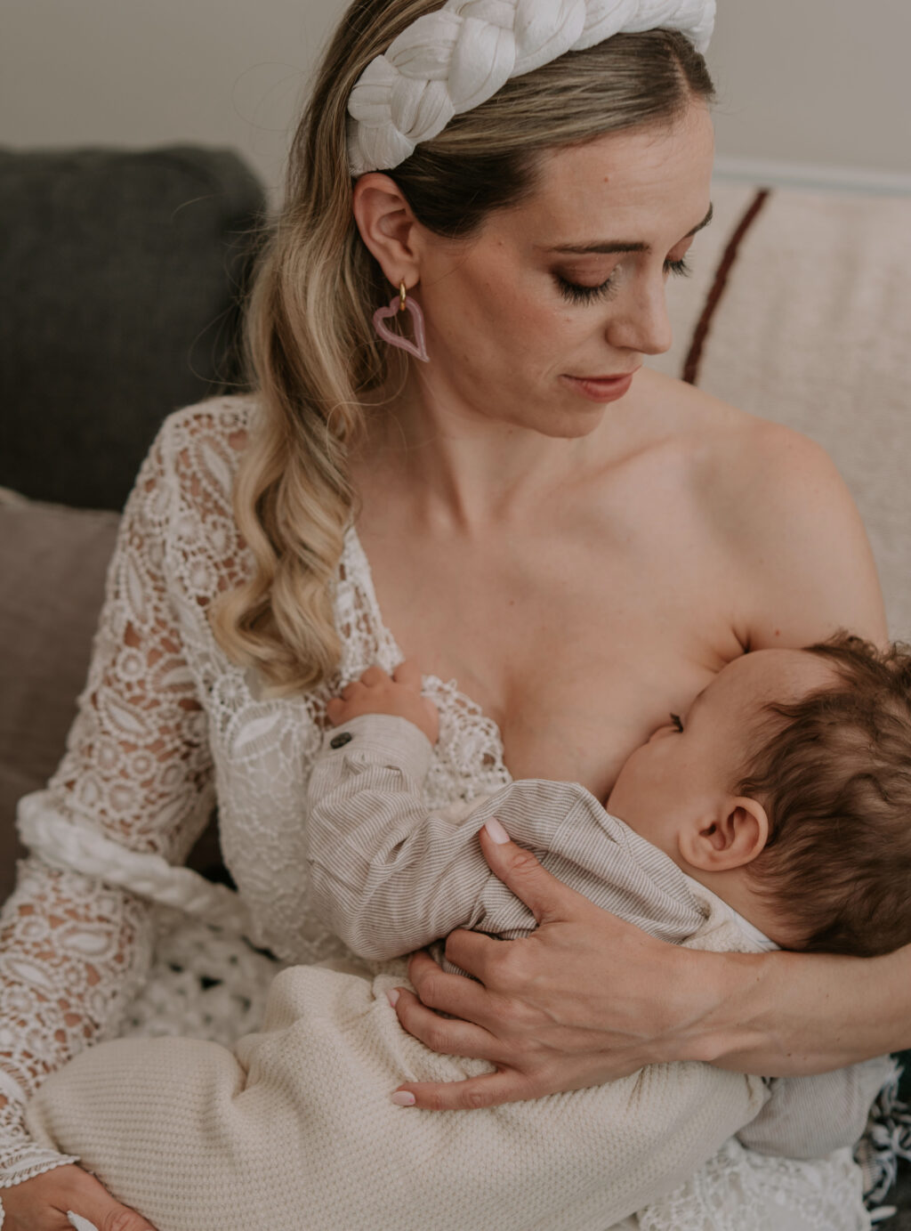 Eclectic Colourful Brixton Wedding At Lambeth Hall Breastfeeding Bride