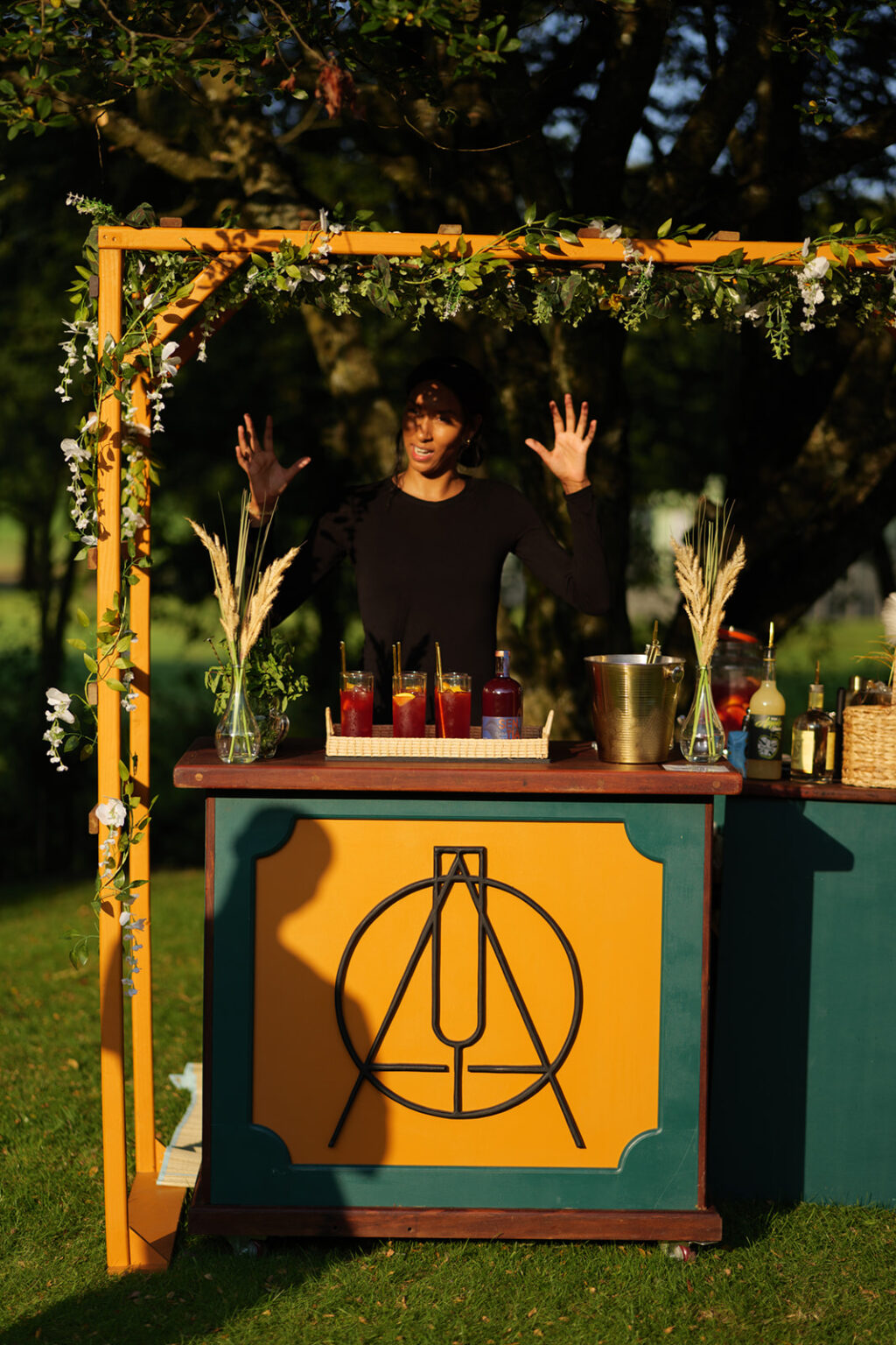 Hand built bar using sustainable local materials