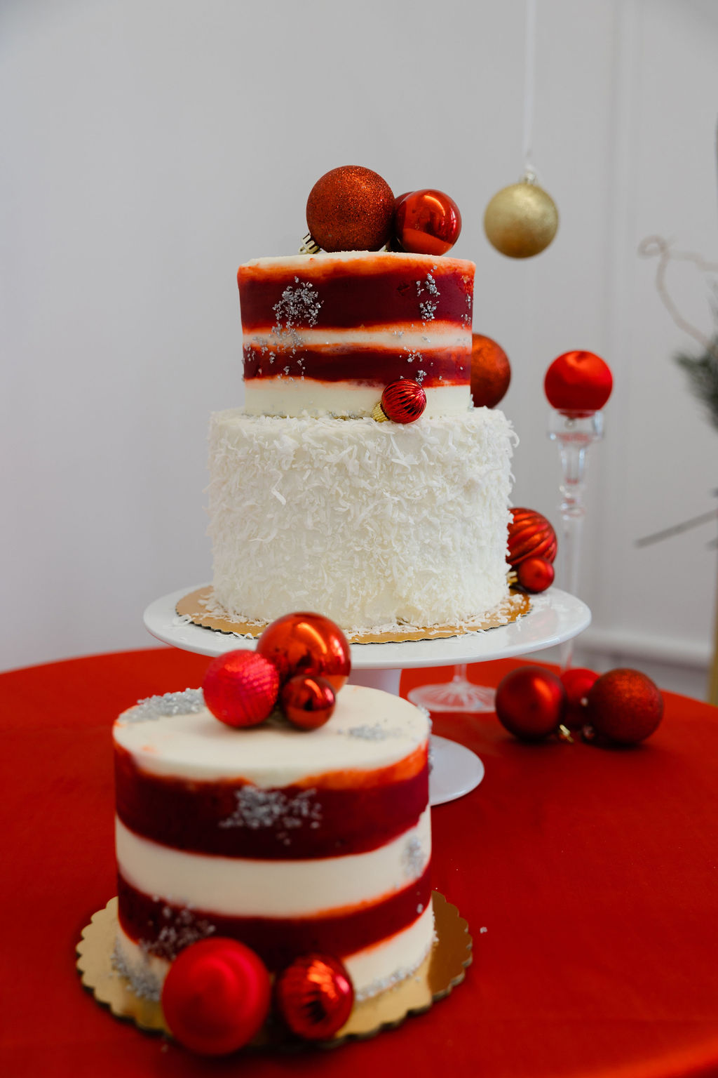 Destination Christmas Wedding With Candy Cane Styling