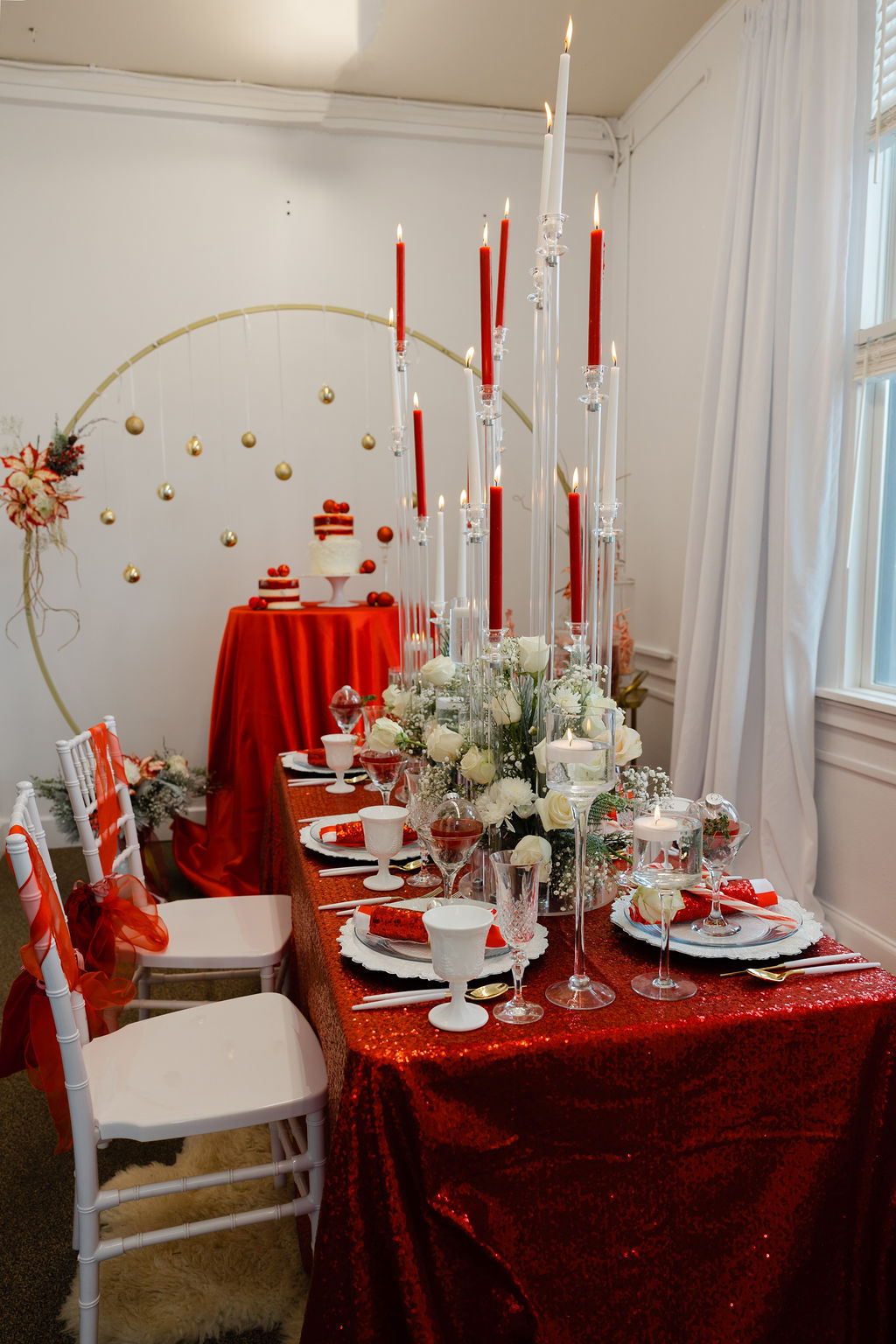 Destination Christmas Wedding With Candy Cane Styling