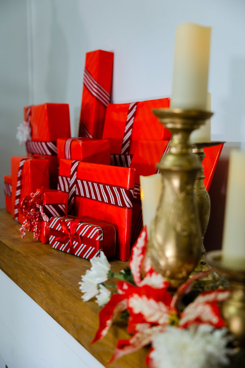 Destination Christmas Wedding With Candy Cane Styling