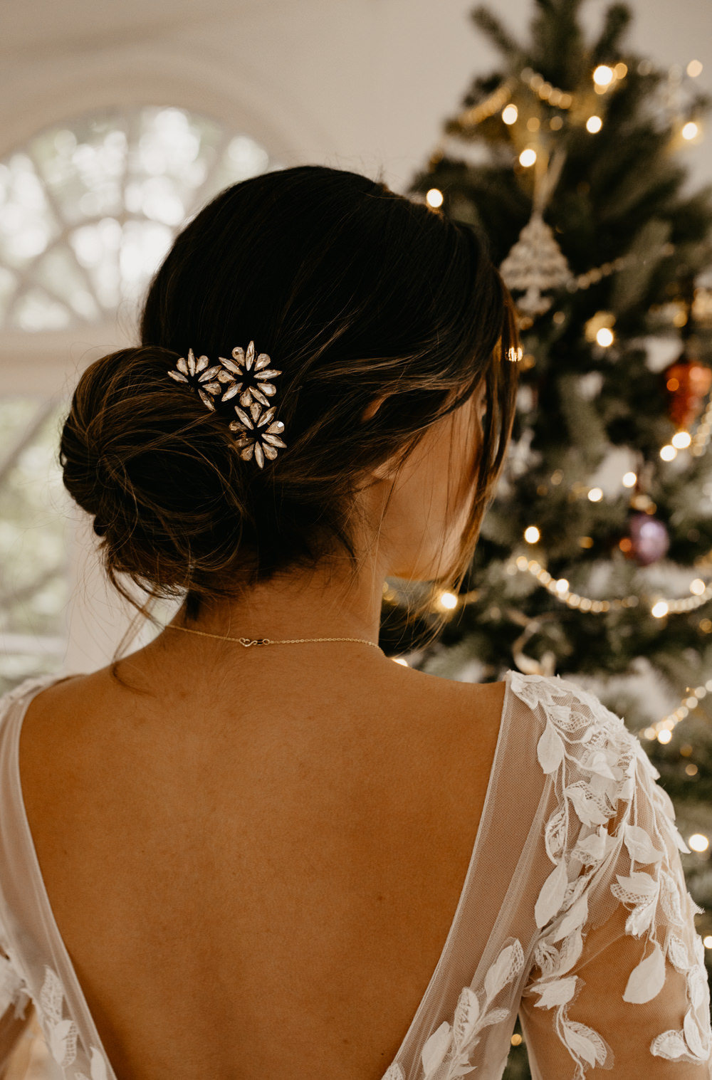  Intimate Christmas Wedding With Celestial Styling