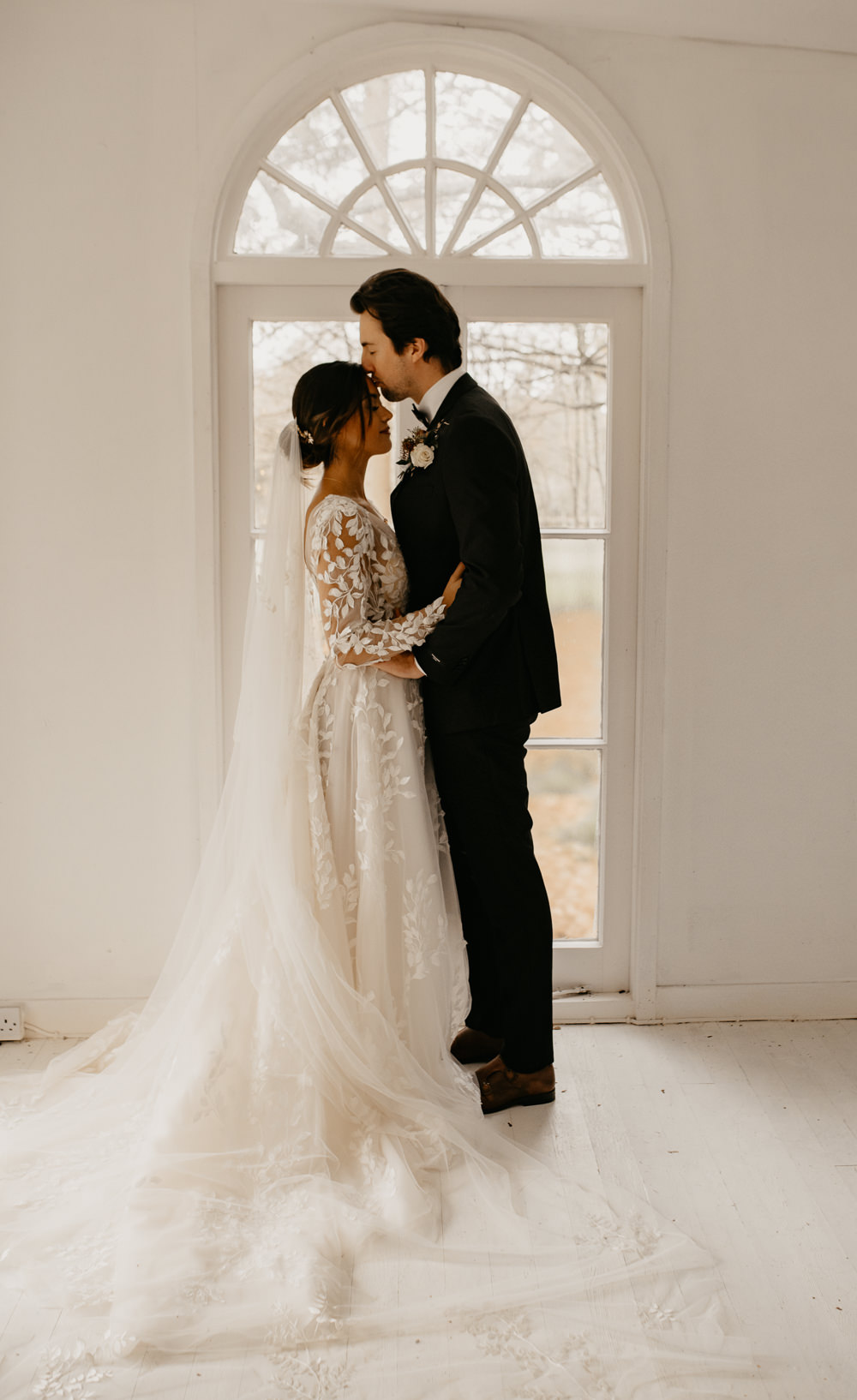  Intimate Christmas Wedding With Celestial Styling