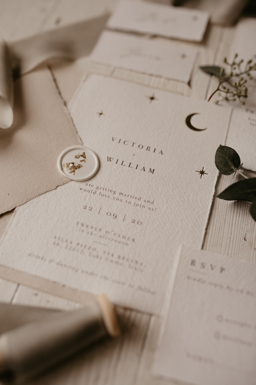  Intimate Christmas Wedding With Celestial Styling
