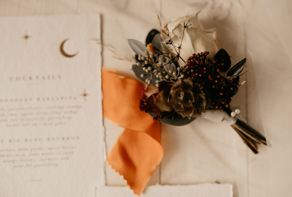  Intimate Christmas Wedding With Celestial Styling