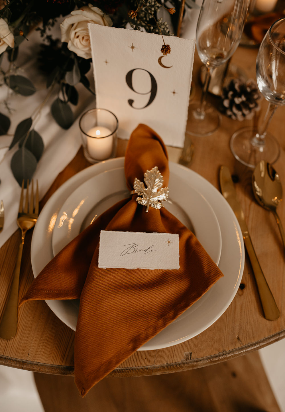  Intimate Christmas Wedding With Celestial Styling