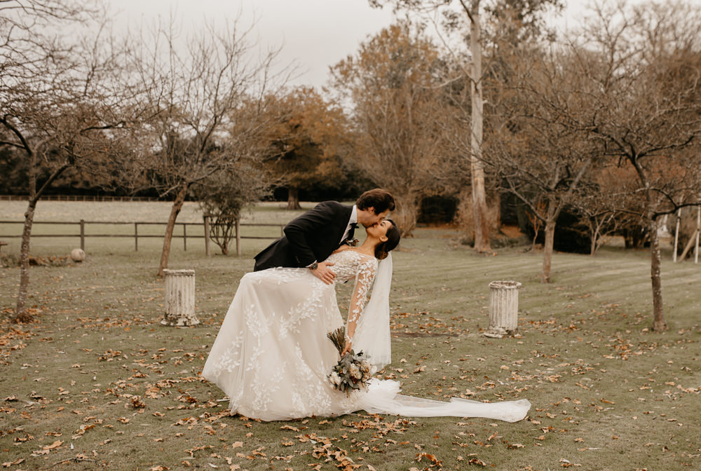 Intimate Christmas Wedding With Celestial Styling