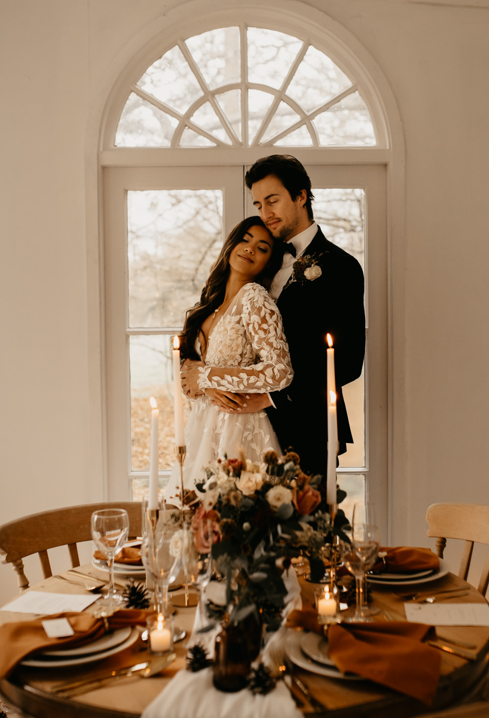  Intimate Christmas Wedding With Celestial Styling