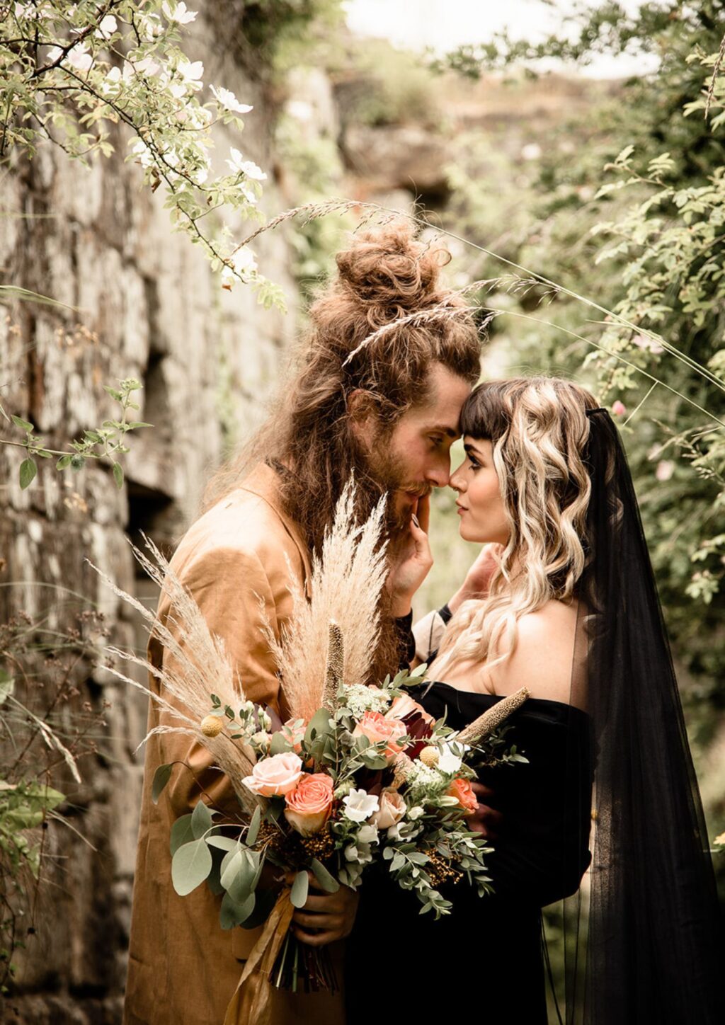 Boho Rock Outdoor Wedding at Jervaulx Abbey Yorkshire