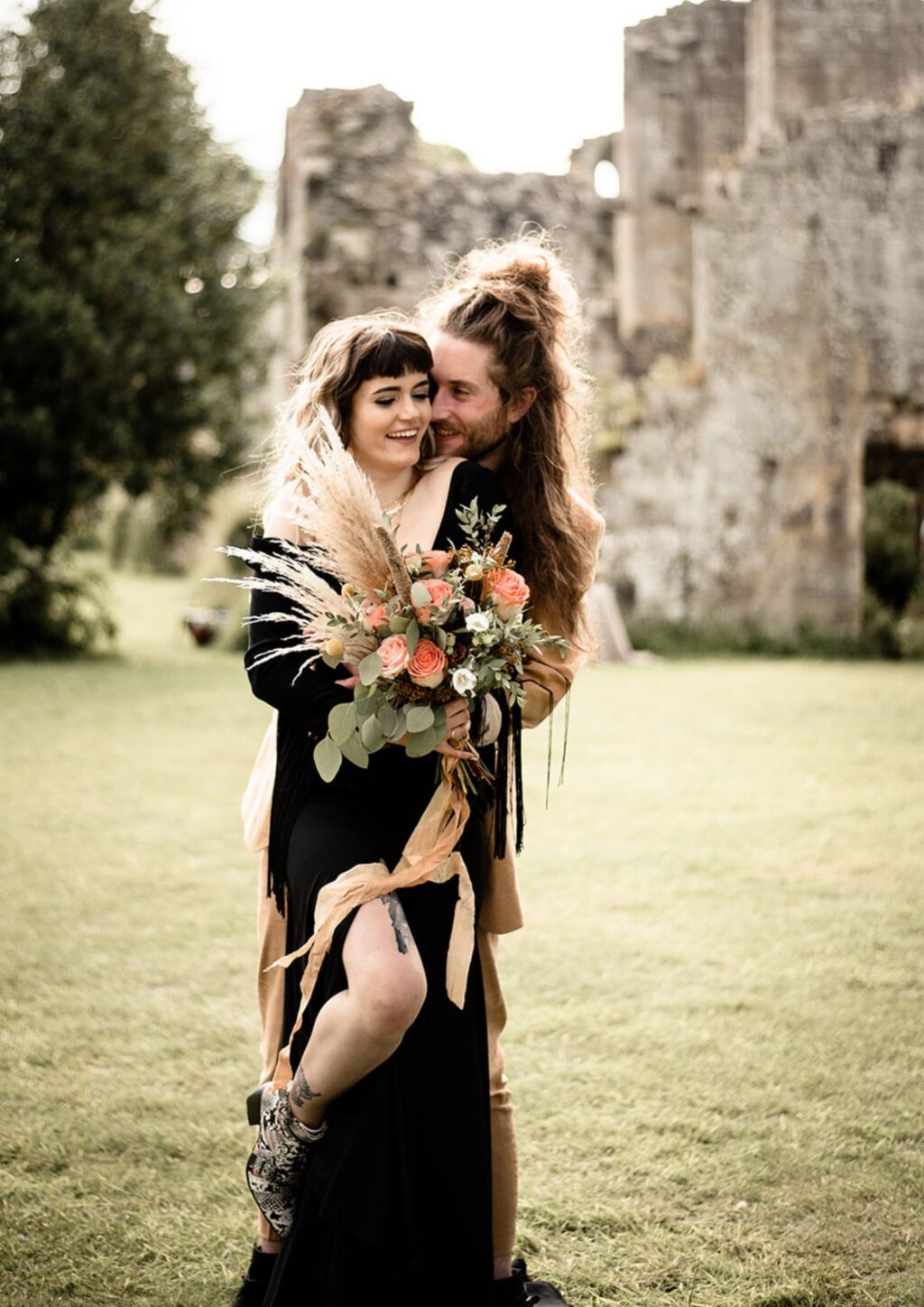 Boho Rock Outdoor Wedding at Jervaulx Abbey Yorkshire