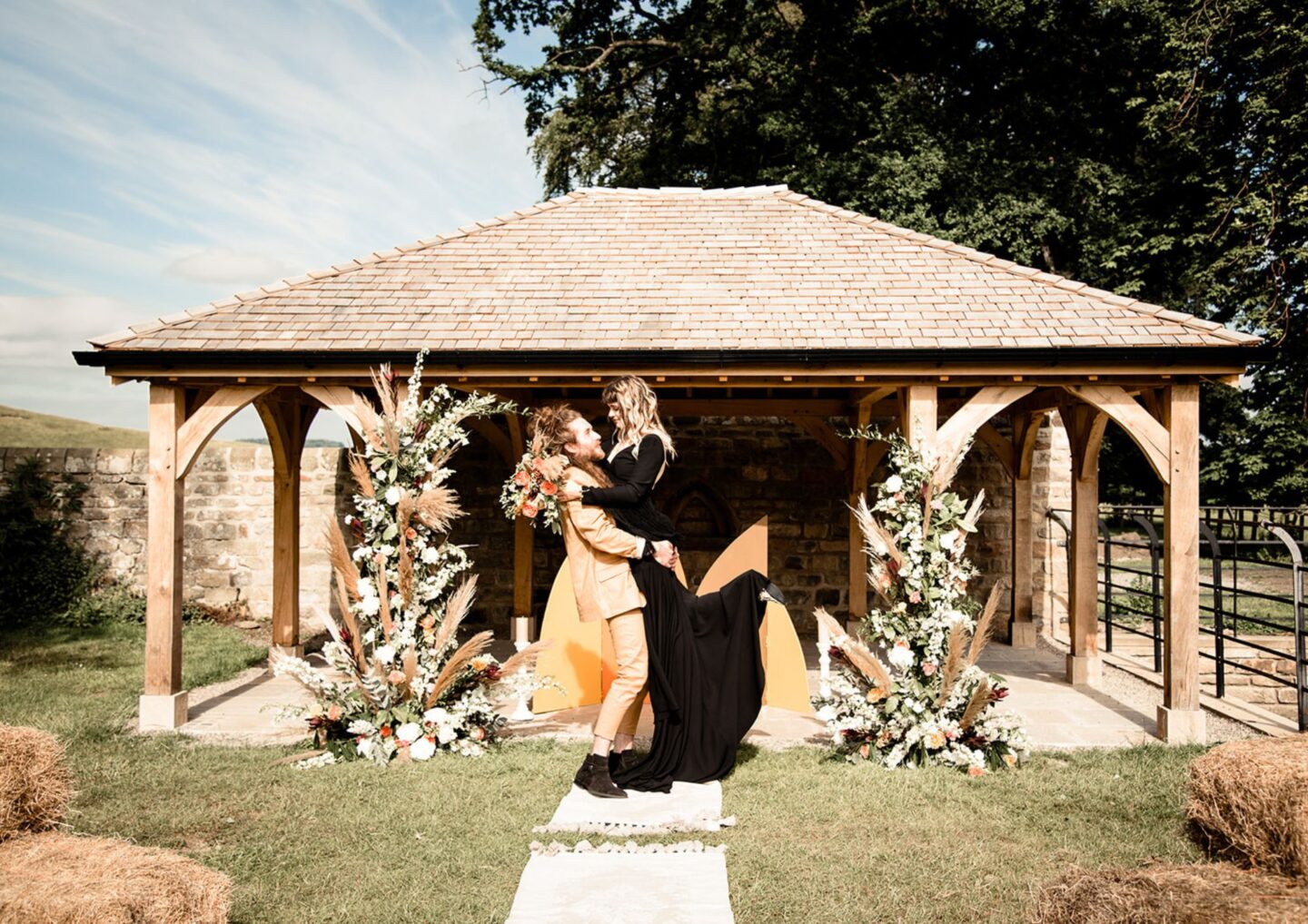 Boho Rock Outdoor Wedding at Jervaulx Abbey Yorkshire