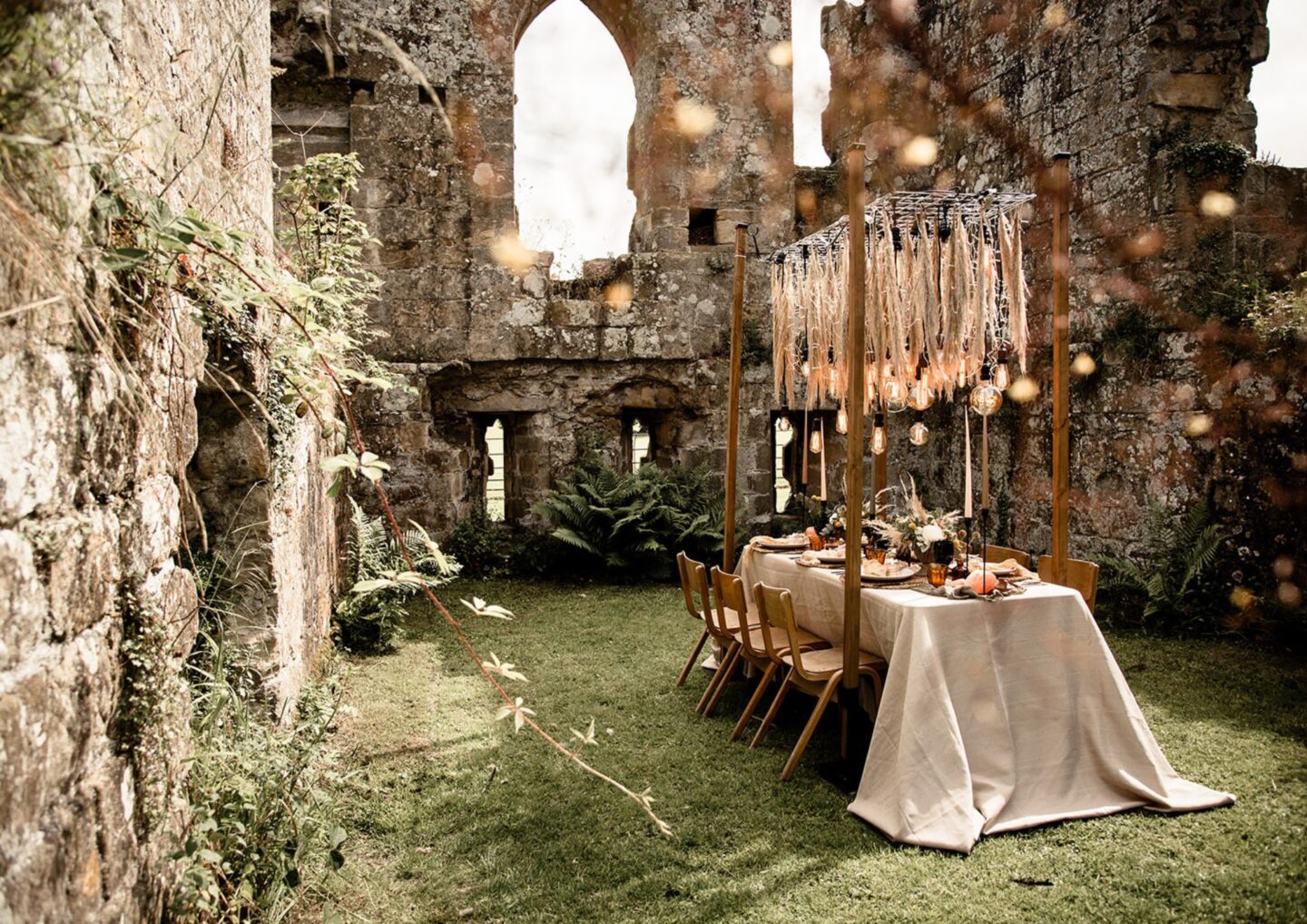 Boho Rock Outdoor Wedding at Jervaulx Abbey Yorkshire 