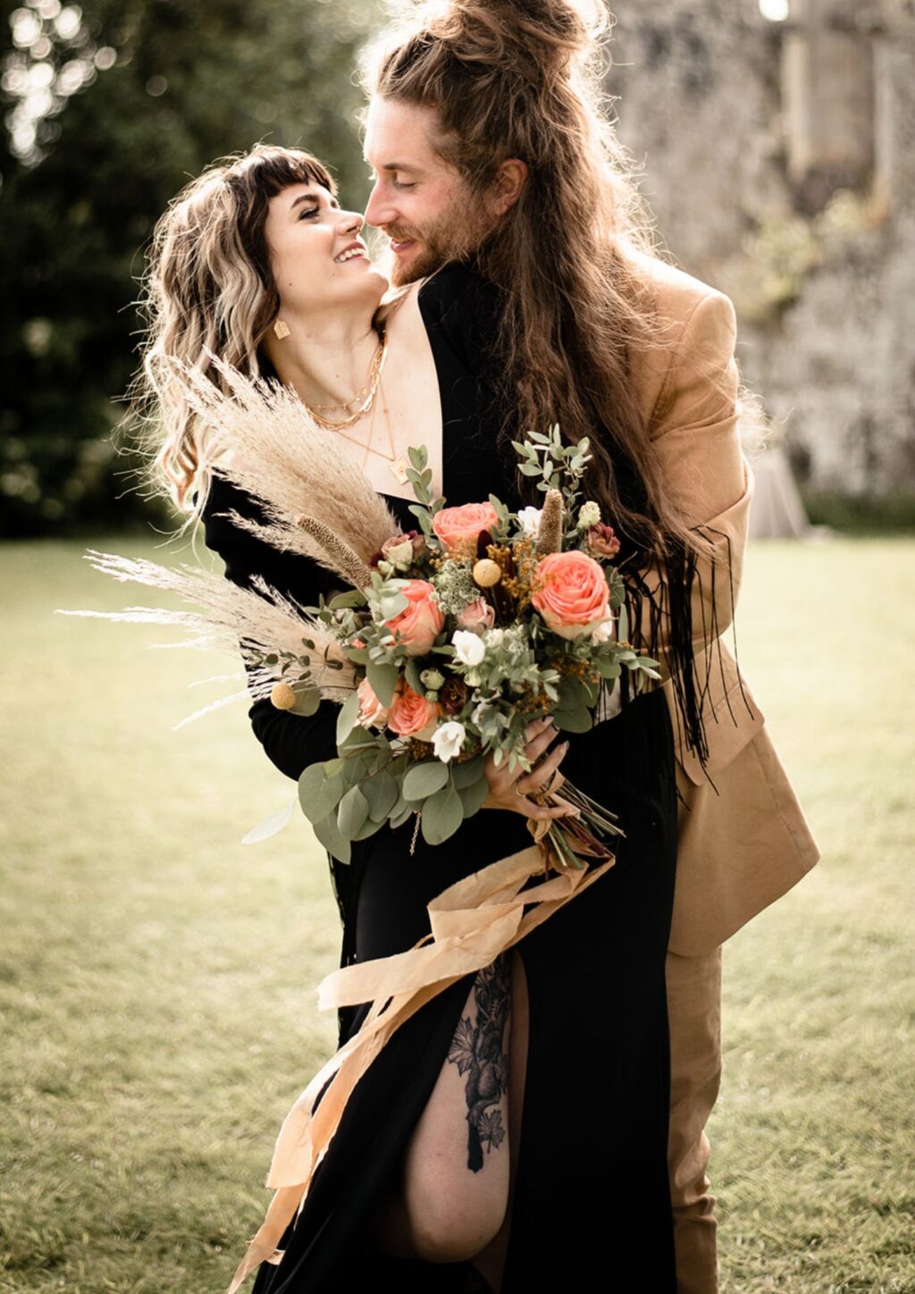 Boho Rock Outdoor Wedding at Jervaulx Abbey Yorkshire