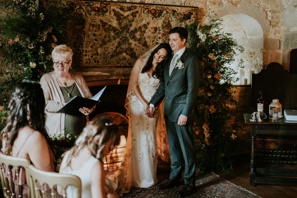 beautiful Ceremony at a stunning Cornish Castle