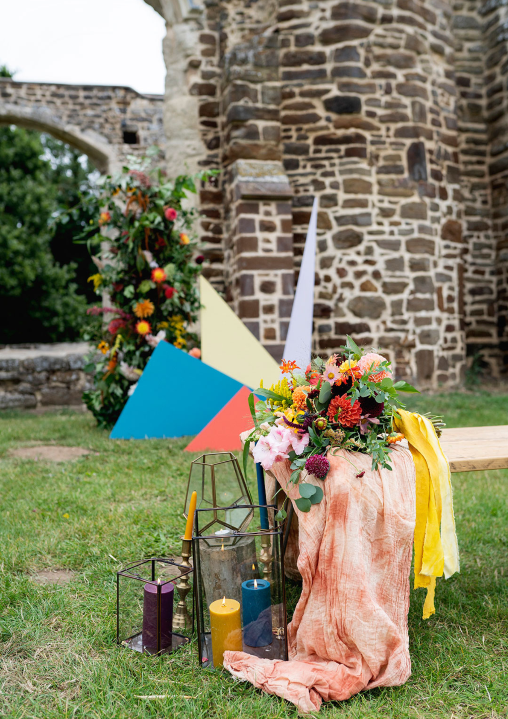 A Colourful Eco Wedding at Clophill Eco Lodges Bedfordshire