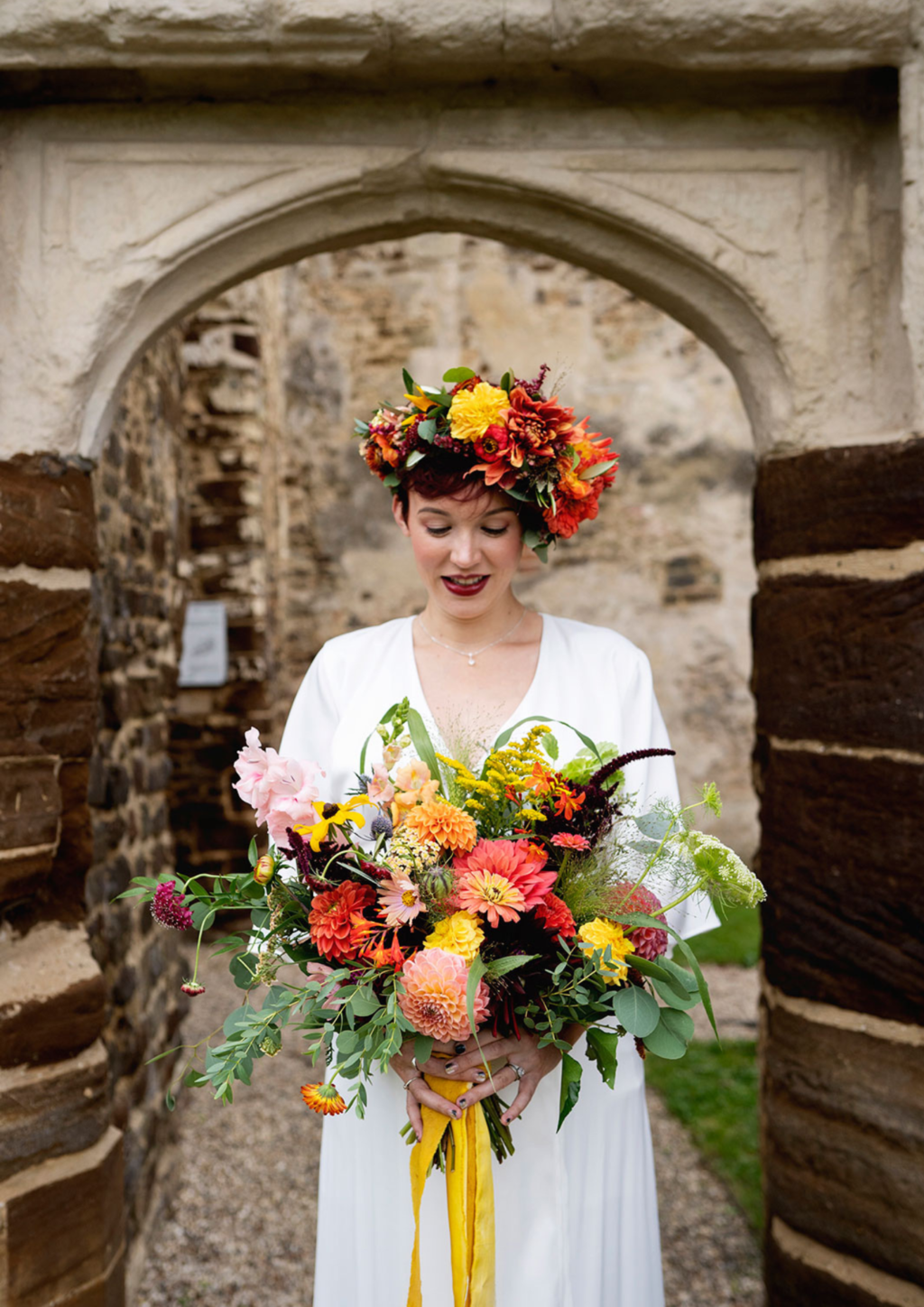 A Colourful Eco Wedding at Clophill Eco Lodges Bedfordshire