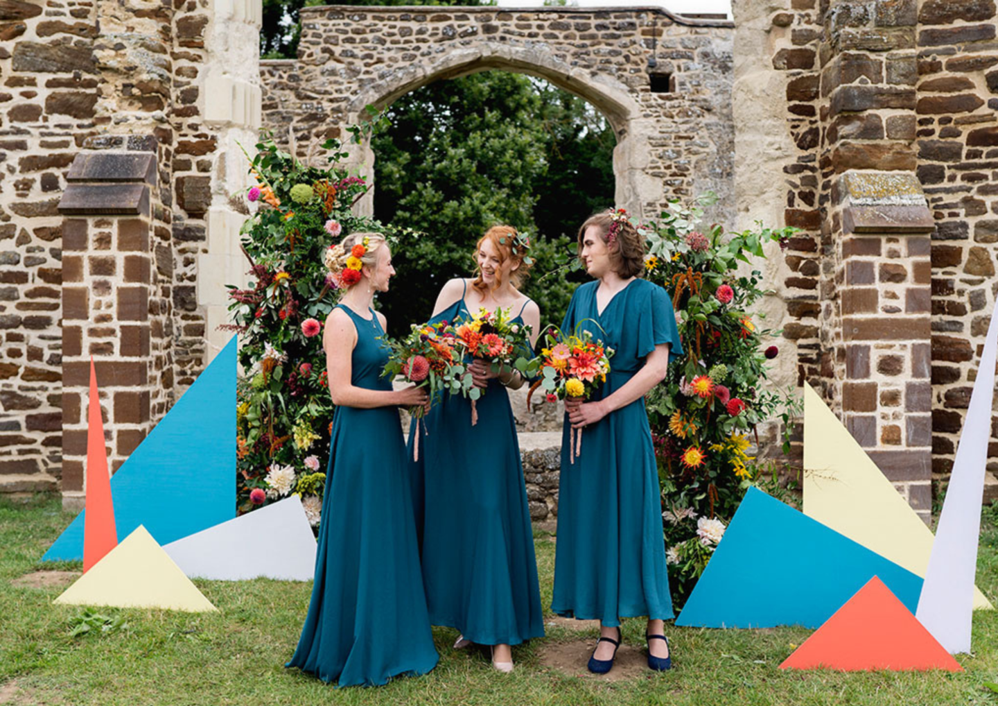 A Colourful Eco Wedding at Clophill Eco Lodges Bedfordshire