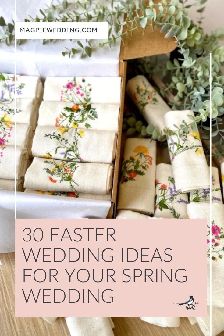 Easter Wedding Ideas for spring wedding days - pastels and bunnies!