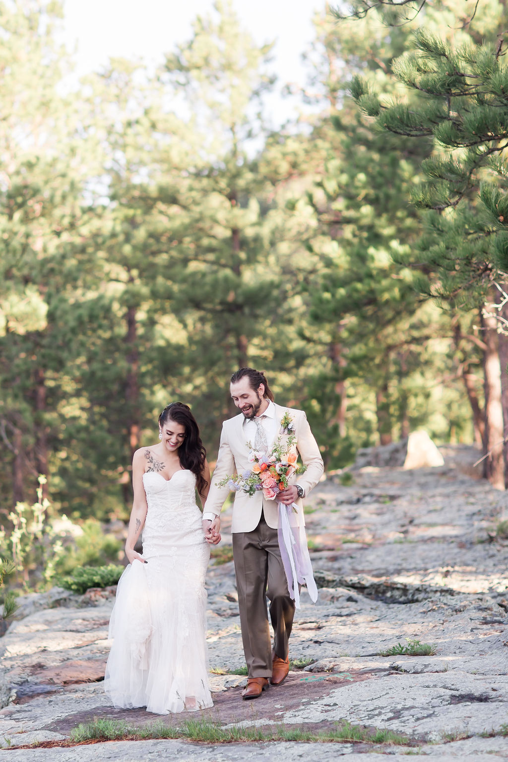 Destination Woodland Elopement With Brunch Wedding Reception