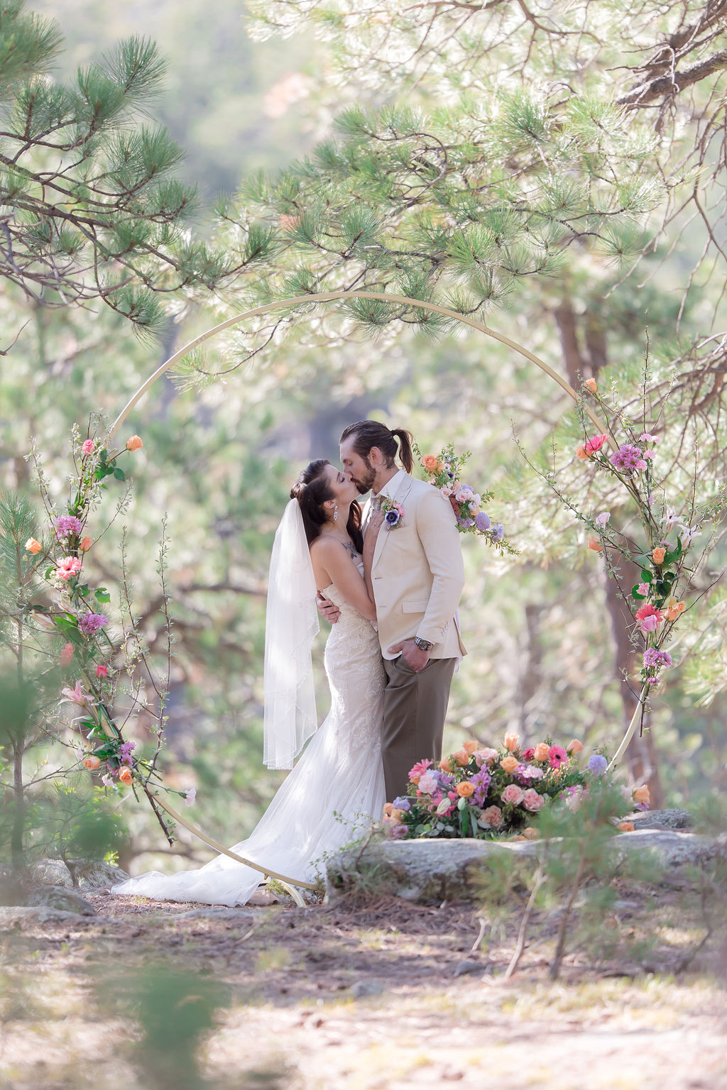 Destination Woodland Elopement With Brunch Wedding Reception