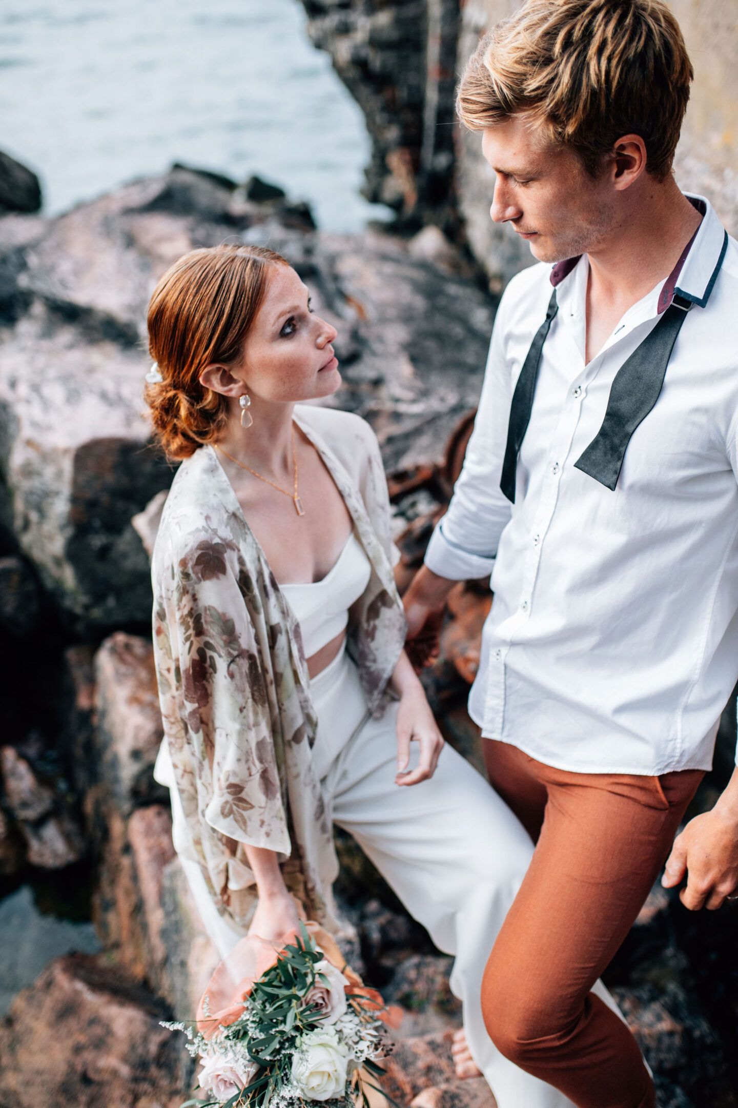 An Artisan Ethical Beach Elopement At Eleberry Cove Devon