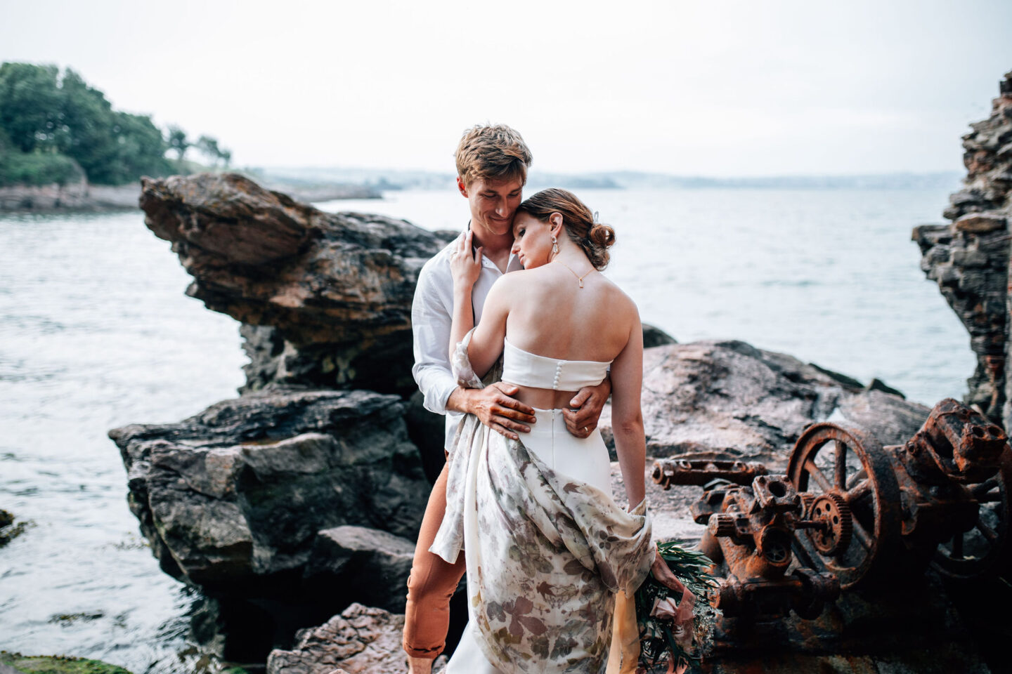 An Artisan Ethical Beach Elopement At Eleberry Cove Devon