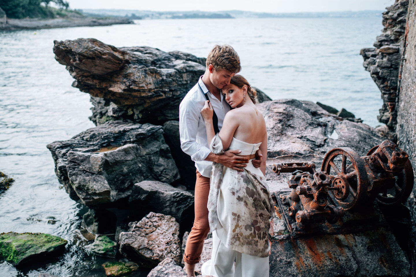 An Artisan Ethical Beach Elopement At Eleberry Cove Devon