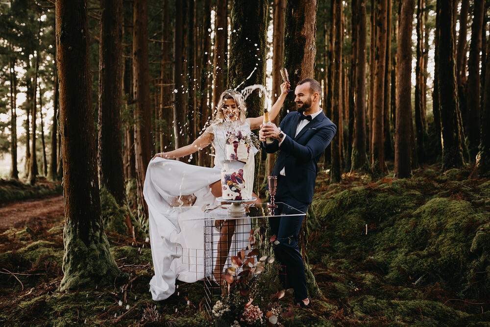 Woodland Winter Destination Wedding In Portugal