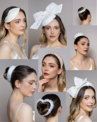Folly London Millinery Showcase of beautiful high quality unique bridal headpieces, headbands, crowns and hats.