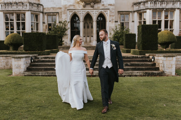 Intimate Wedding With Bespoke Wedding Dress At Ashridge House