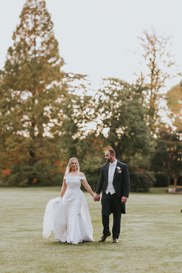 Intimate Wedding With Bespoke Wedding Dress At Ashridge House