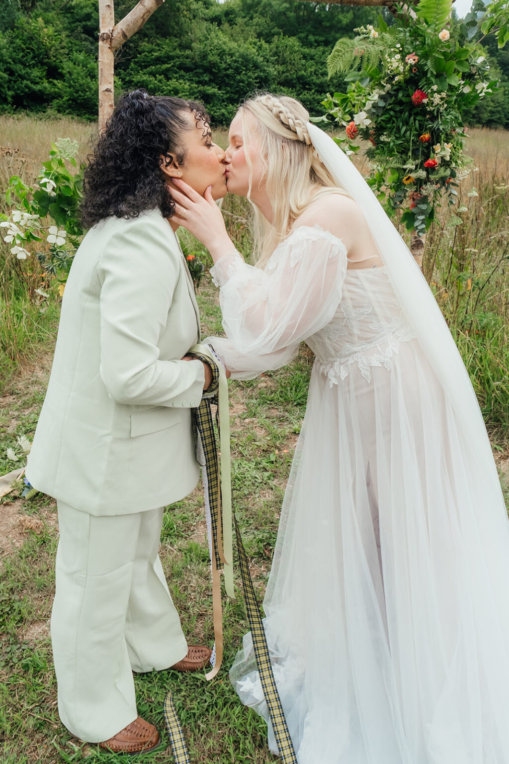 Colourful LGBTQ+ Meadow Wedding At Kilminorth Cornwall