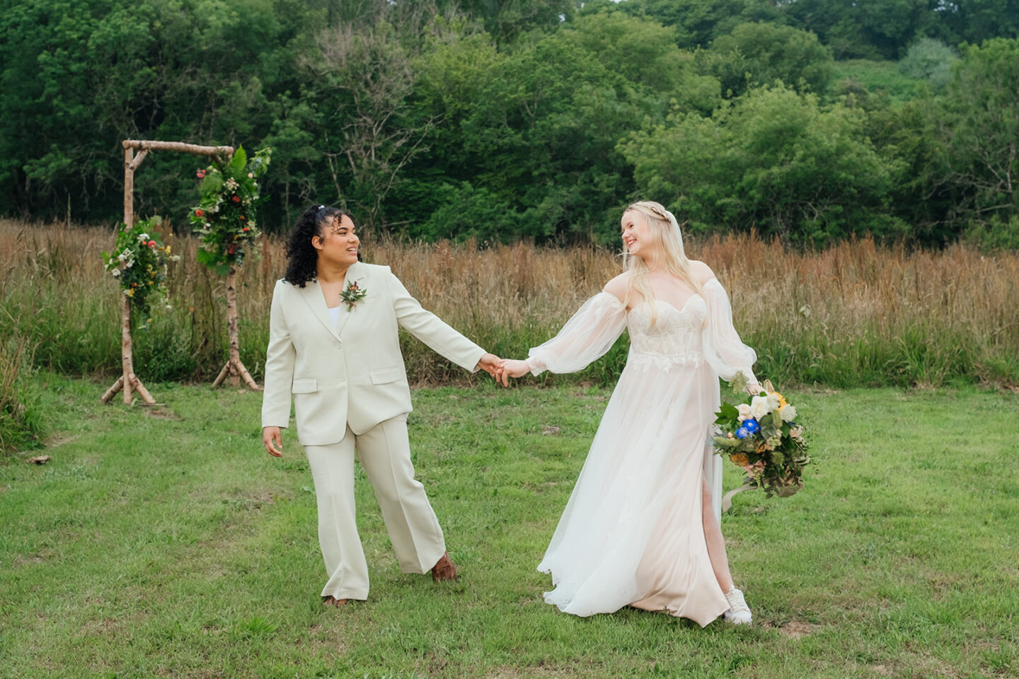 Colourful LGBTQ+ Meadow Wedding At Kilminorth Cornwall