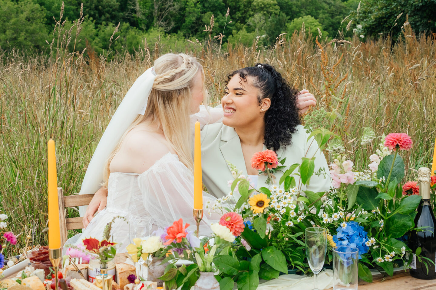 Colourful LGBTQ+ Meadow Wedding At Kilminorth Cornwall