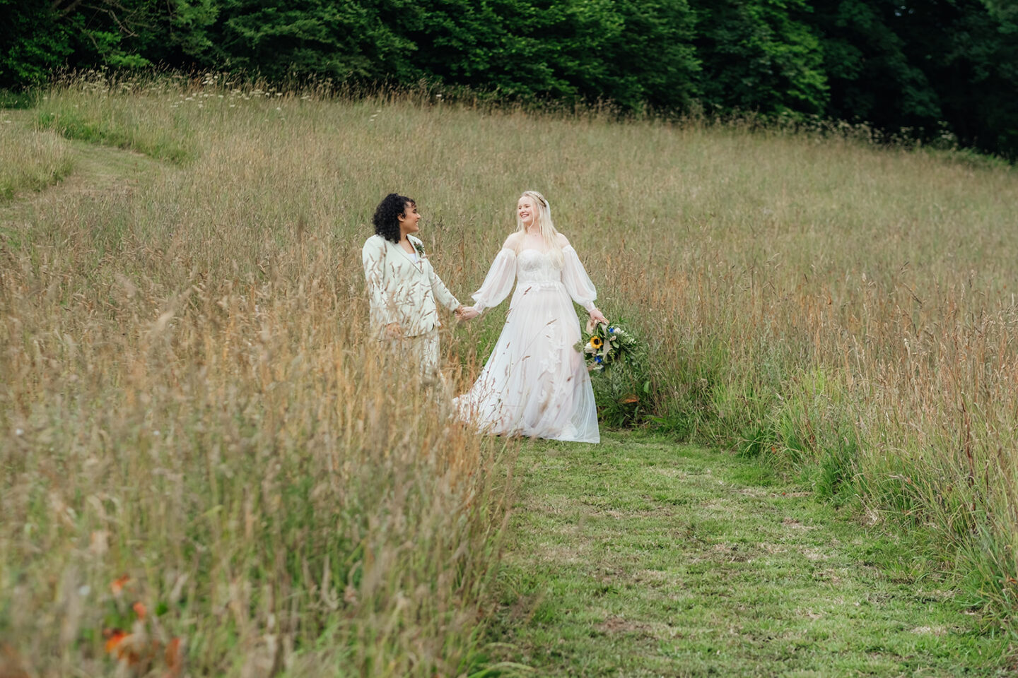 Colourful LGBTQ+ Meadow Wedding At Kilminorth Cornwall
