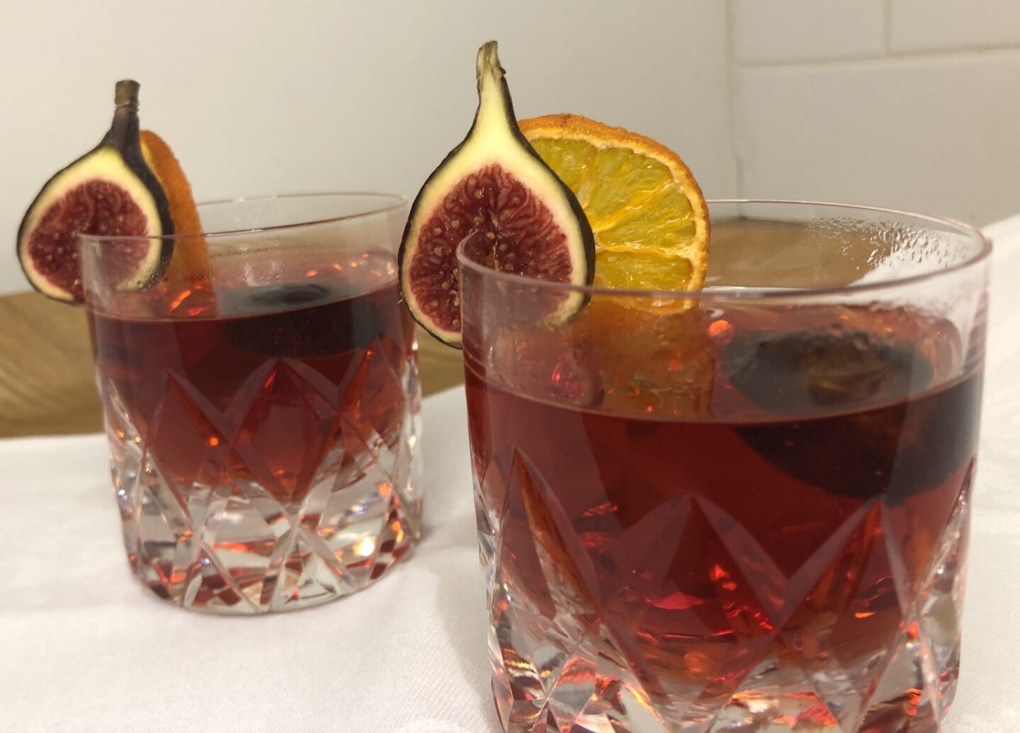 Festive figroni cocktail