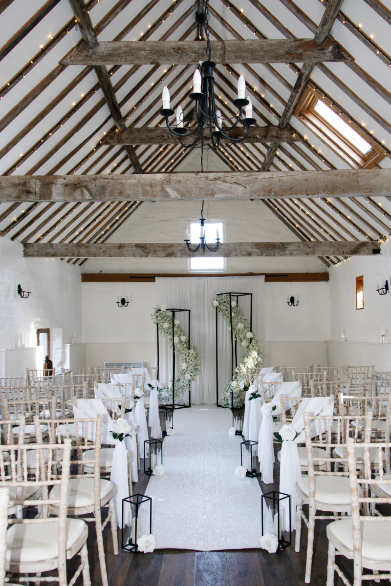 Luxe Green and White Wedding at Swarling Manor