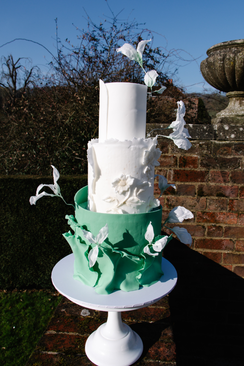 Luxe Green and White Wedding at Swarling Manor