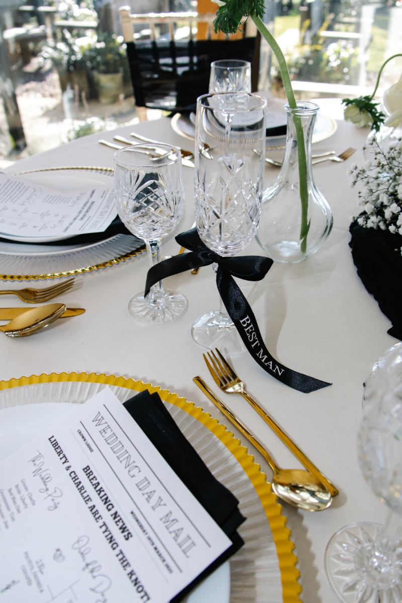 Monochrome Wedding At Crown Lodge